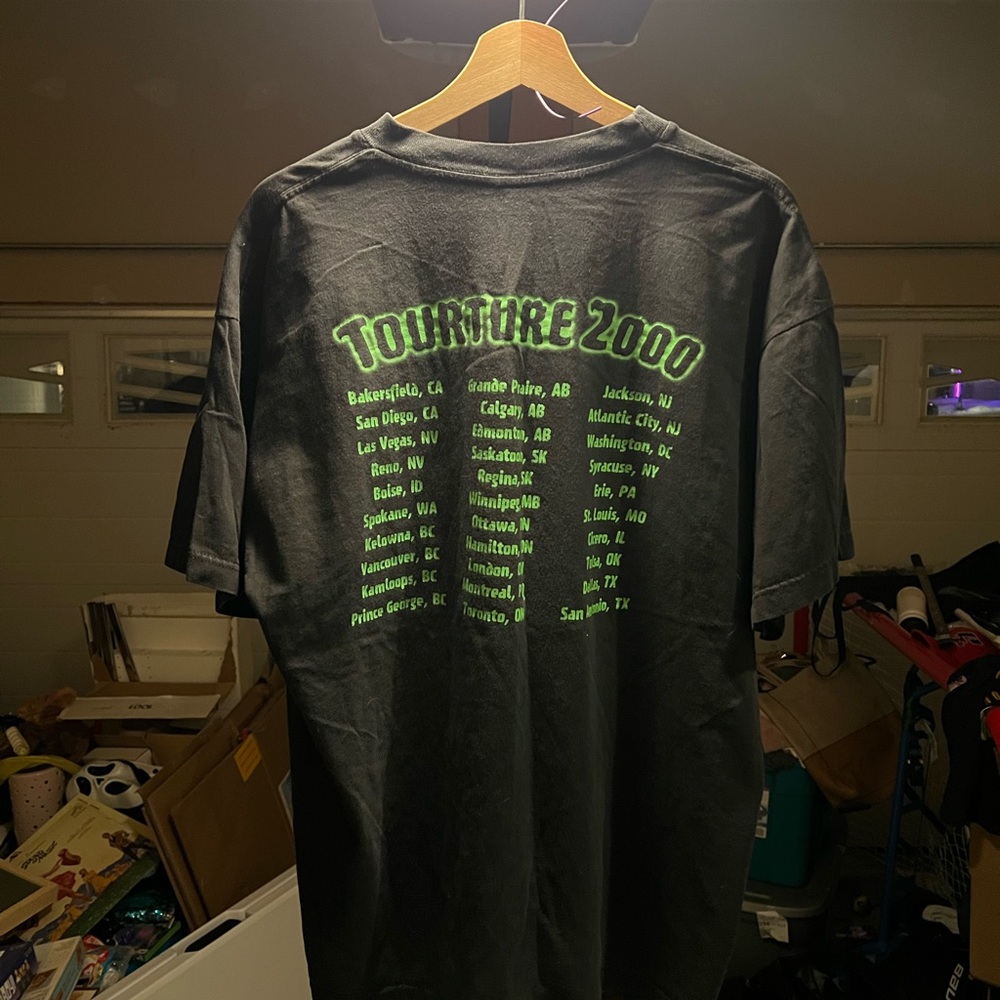 Alice Cooper 1999 Glow In The Dark Dark Tourture Tee